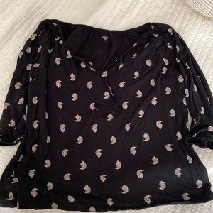 Garnett Hill Black and White Blouse